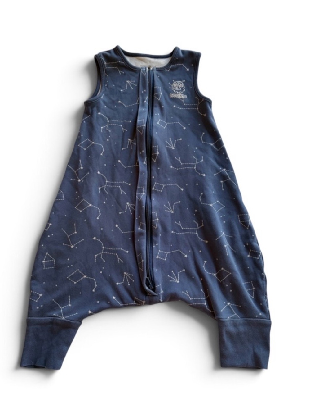 4 Season Baby Sleep Bag with Feet Merino Wool Organic Cotton Night Sky 6-18 mos